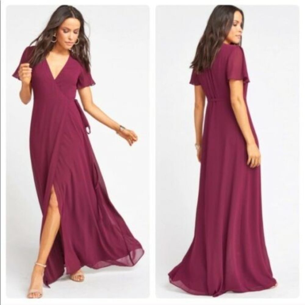 NWT Show Me Your Mumu Noelle Wrap Maxi Dress Bridal Wedding Formal Party XS